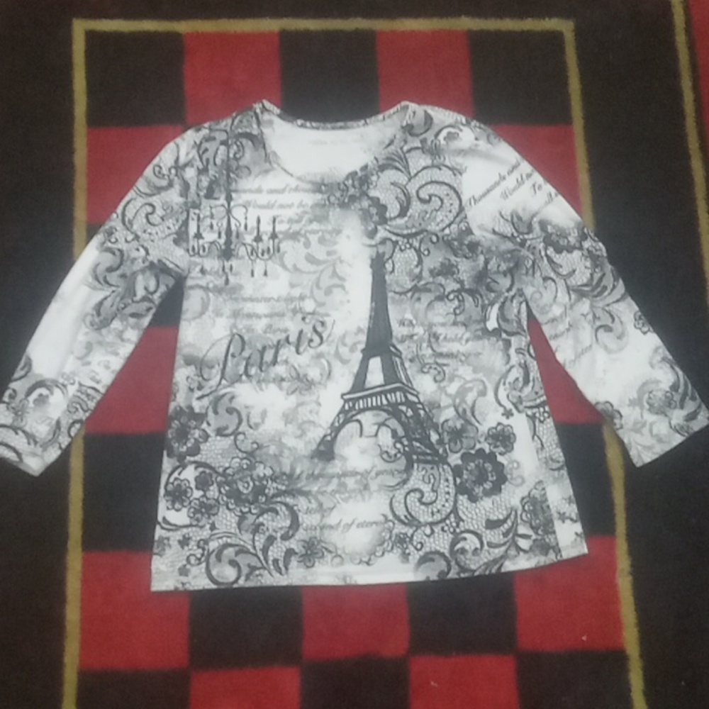 COPY - Alia eiffel tower patterned shirt